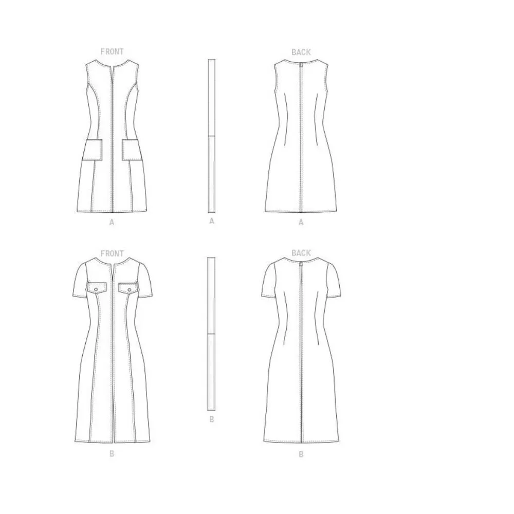 Butterick Sewing Pattern B6725 Dress‎ Belted Misses Size 6-14